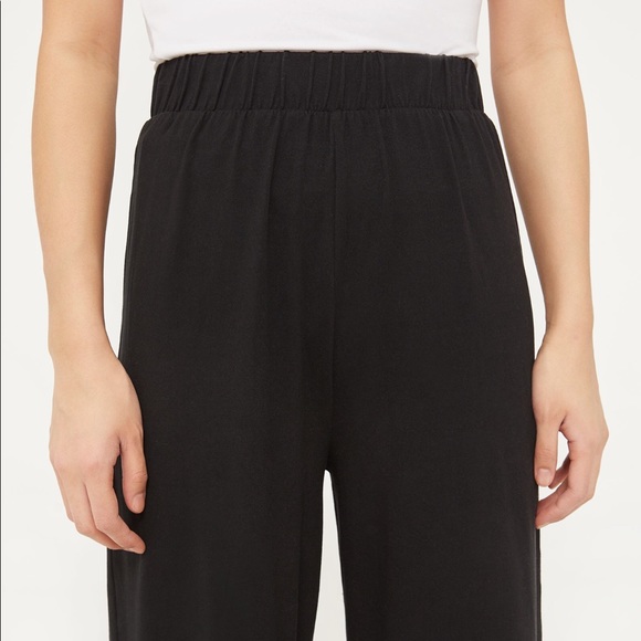 Wide leg midi black pants - Picture 3 of 3